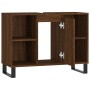 Mueble de baño madera de ingeniería roble marrón 80x33x60 cm de vidaXL, Tocadores de baño - Ref: Foro24-831643, Precio: 67,28...