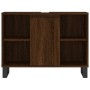 Mueble de baño madera de ingeniería roble marrón 80x33x60 cm de vidaXL, Tocadores de baño - Ref: Foro24-831643, Precio: 67,28...