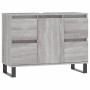 Sonoma gray engineered wood bathroom cabinet 80x33x60 cm by vidaXL, bathroom vanities - Ref: Foro24-831666, Price: 76,69 €, D...