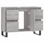 Sonoma gray engineered wood bathroom cabinet 80x33x60 cm by vidaXL, bathroom vanities - Ref: Foro24-831666, Price: 76,69 €, D...