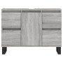 Sonoma gray engineered wood bathroom cabinet 80x33x60 cm by vidaXL, bathroom vanities - Ref: Foro24-831666, Price: 76,13 €, D...