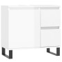 Glossy white plywood bathroom cabinet 65x33x60 cm by vidaXL, bathroom vanities - Ref: Foro24-831614, Price: 84,98 €, Discount: %