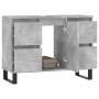 Concrete gray engineered wood bathroom cabinet 80x33x60 cm by vidaXL, bathroom vanities - Ref: Foro24-831664, Price: 93,12 €,...