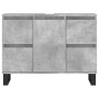 Concrete gray engineered wood bathroom cabinet 80x33x60 cm by vidaXL, bathroom vanities - Ref: Foro24-831664, Price: 93,12 €,...