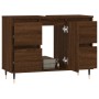 Mueble de baño madera de ingeniería roble marrón 80x33x60 cm de vidaXL, Tocadores de baño - Ref: Foro24-831651, Precio: 71,73...