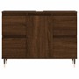 Mueble de baño madera de ingeniería roble marrón 80x33x60 cm de vidaXL, Tocadores de baño - Ref: Foro24-831651, Precio: 71,73...