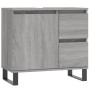 Armario de baño madera contrachapada gris Sonoma 65x33x60 cm de vidaXL, Tocadores de baño - Ref: Foro24-831618, Precio: 70,93...