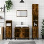 Smoked oak engineered wood bathroom cabinet 80x33x60 cm by vidaXL, bathroom vanities - Ref: Foro24-831641, Price: 74,78 €, Di...