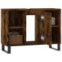 Mueble de baño madera de ingeniería roble ahumado 80x33x60 cm de vidaXL, Tocadores de baño - Ref: Foro24-831641, Precio: 74,7...