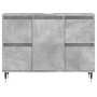 Mueble de baño madera de ingeniería gris hormigón 80x33x60 cm de vidaXL, Tocadores de baño - Ref: Foro24-831648, Precio: 92,5...