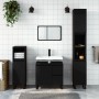 Armario de baño madera contrachapada negro 65x33x60 cm de vidaXL, Tocadores de baño - Ref: Foro24-831613, Precio: 64,30 €, De...