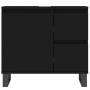 Armario de baño madera contrachapada negro 65x33x60 cm de vidaXL, Tocadores de baño - Ref: Foro24-831613, Precio: 64,30 €, De...