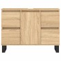 Sonoma oak engineered wood bathroom cabinet 80x33x60 cm by vidaXL, bathroom vanities - Ref: Foro24-831663, Price: 118,98 €, D...