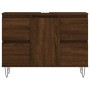 Engineered wood bathroom furniture in brown oak, 80x33x60 cm. by vidaXL, bathroom vanities - Ref: Foro24-831659, Price: 72,30...