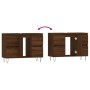 Engineered wood bathroom furniture in brown oak, 80x33x60 cm. by vidaXL, bathroom vanities - Ref: Foro24-831659, Price: 72,30...