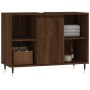 Mueble de baño madera de ingeniería roble marrón 80x33x60 cm de vidaXL, Tocadores de baño - Ref: Foro24-831627, Precio: 64,09...