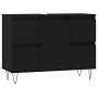 Mueble de baño madera de ingeniería negro 80x33x60 cm de vidaXL, Tocadores de baño - Ref: Foro24-831653, Precio: 84,94 €, Des...