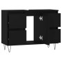 Mueble de baño madera de ingeniería negro 80x33x60 cm de vidaXL, Tocadores de baño - Ref: Foro24-831653, Precio: 84,94 €, Des...