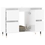 Mueble de baño madera de ingeniería blanco brillo 80x33x60 cm de vidaXL, Tocadores de baño - Ref: Foro24-831646, Precio: 103,...