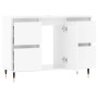 Mueble de baño madera de ingeniería blanco brillo 80x33x60 cm de vidaXL, Tocadores de baño - Ref: Foro24-831646, Precio: 103,...