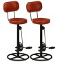 Kitchen stools 2 pcs black and brown genuine goatskin by vidaXL, Kitchen stools - Ref: Foro24-338215, Price: 206,28 €, Discou...