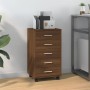 Oak brown plywood chest of drawers with wheels by vidaXL, Lockers and storage cabinets - Ref: Foro24-342676, Price: 88,52 €, ...