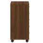 Oak brown plywood chest of drawers with wheels by vidaXL, Lockers and storage cabinets - Ref: Foro24-342676, Price: 88,52 €, ...