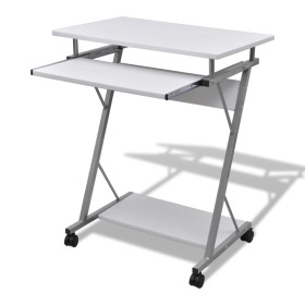 Compact Computer Desk with White Keyboard Tray by vidaXL, Desks - Ref: Foro24-20053, Price: 57,02 €, Discount: %