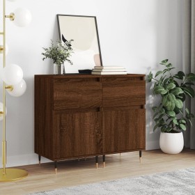 Sideboards 2 pcs oak brown engineered wood 40x35x70 cm by vidaXL, Sideboards - Ref: Foro24-831147, Price: 64,65 €, Discount: %