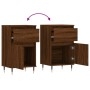 Aparadores 2 uds madera de ingeniería marrón roble 40x35x70 cm de vidaXL, Aparadores - Ref: Foro24-831147, Precio: 64,65 €, D...