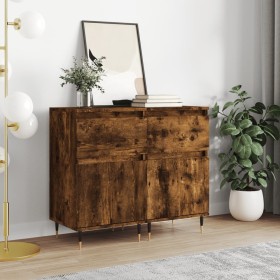 Sideboards 2 pcs engineered wood smoked oak 40x35x70 cm by vidaXL, Sideboards - Ref: Foro24-831143, Price: 69,55 €, Discount: %