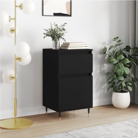 Black engineered wood sideboard 40x35x70 cm by vidaXL, Sideboards - Ref: Foro24-831134, Price: 47,99 €, Discount: %