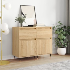 Sideboards 2 pcs engineered wood Sonoma oak 40x35x70 cm by vidaXL, Sideboards - Ref: Foro24-831139, Price: 62,65 €, Discount: %