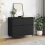 2 black engineered wood sideboards 40x35x70 cm by vidaXL, Sideboards - Ref: Foro24-831135, Price: 87,42 €, Discount: %