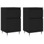 2 black engineered wood sideboards 40x35x70 cm by vidaXL, Sideboards - Ref: Foro24-831135, Price: 87,42 €, Discount: %