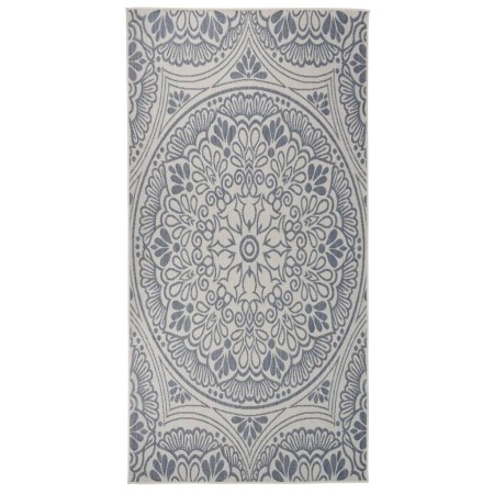 Blue striped flat weave outdoor rug 100x200 cm by vidaXL, Rugs - Ref: Foro24-340829, Price: 33,14 €, Discount: %