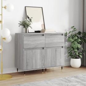 Sideboards 2 pcs Sonoma gray engineered wood 40x35x70 cm by vidaXL, Sideboards - Ref: Foro24-831145, Price: 64,71 €, Discount: %