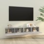 Wall-mounted TV unit, 2 pieces, gray plywood, 100x30x30cm by vidaXL, TV Furniture - Ref: Foro24-804548, Price: 103,67 €, Disc...