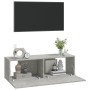 Wall-mounted TV unit, 2 pieces, gray plywood, 100x30x30cm by vidaXL, TV Furniture - Ref: Foro24-804548, Price: 103,67 €, Disc...