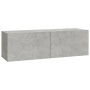 Mueble TV de pared 2 uds madera contrachapada gris 100x30x30cm de vidaXL, Muebles TV - Ref: Foro24-804548, Precio: 103,67 €, ...