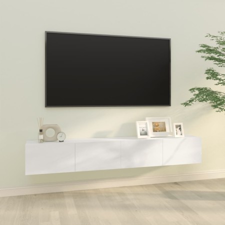 TV wall cabinet 2 pcs glossy white wood 100x30x30 cm by vidaXL, TV Furniture - Ref: Foro24-804550, Price: 117,67 €, Discount: %