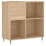 Mueble discos madera contrachapada roble Sonoma 84,5x38x89 cm de vidaXL, Almacenamiento para CD y DVD - Ref: Foro24-831767, P...