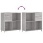 Mueble discos madera contrachapada gris Sonoma 84,5x38x89 cm de vidaXL, Almacenamiento para CD y DVD - Ref: Foro24-831770, Pr...