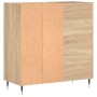 Mueble discos madera contrachapada roble Sonoma 84,5x38x89 cm de vidaXL, Almacenamiento para CD y DVD - Ref: Foro24-831767, P...