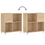 Mueble discos madera contrachapada roble Sonoma 84,5x38x89 cm de vidaXL, Almacenamiento para CD y DVD - Ref: Foro24-831767, P...