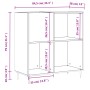 Mueble discos madera contrachapada roble Sonoma 84,5x38x89 cm de vidaXL, Almacenamiento para CD y DVD - Ref: Foro24-831767, P...