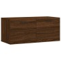 Oak brown engineered wood wall cabinet 80x36.5x35 cm by vidaXL, Lockers and storage cabinets - Ref: Foro24-830099, Price: 46,...