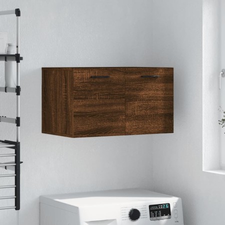 Wall-mounted engineered wood brown oak wardrobe 60x36.5x35 cm by vidaXL, Lockers and storage cabinets - Ref: Foro24-830043, P...