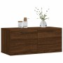 Oak brown engineered wood wall cabinet 80x36.5x35 cm by vidaXL, Lockers and storage cabinets - Ref: Foro24-830099, Price: 46,...