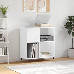 Glossy white plywood disc cabinet 84.5x38x89 cm by vidaXL, CD and DVD storage - Ref: Foro24-831766, Price: 91,99 €, Discount: %